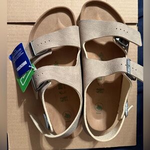 Birkenstock Milano Vegan Triple Strap Sandals Desert Dust Gray Taupe New Men's 9